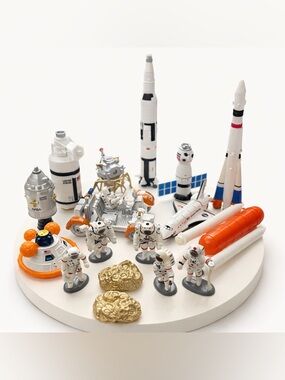 NASA Space Toy Lot Astronauts Rockets Shuttle Rover No Box